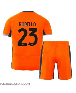 Günstige Inter Milan Nicolo Barella #23 3rd trikot Kinder 2023-24 Kurzarm (+ Kurze Hosen)